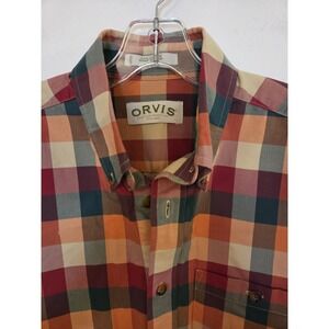 Orvis plaid men's button down shirt-size medium